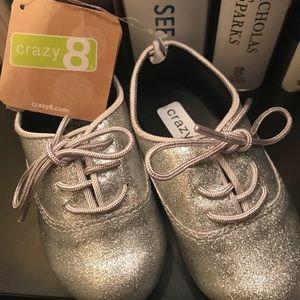 Crazy 8 Baby Girl Glittery Silver Shoe